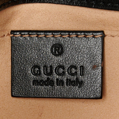 Gucci Calfskin Matelasse Mini GG Marmont Shoulder Bag Black 6 of 12