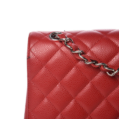 Chanel Caviar Quilted Maxi Single Flap Red 8 of 10