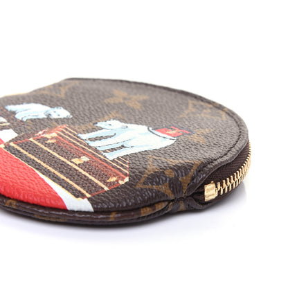 Louis Vuitton Monogram 2017 Christmas Animation Round Coin Purse 10 of 11