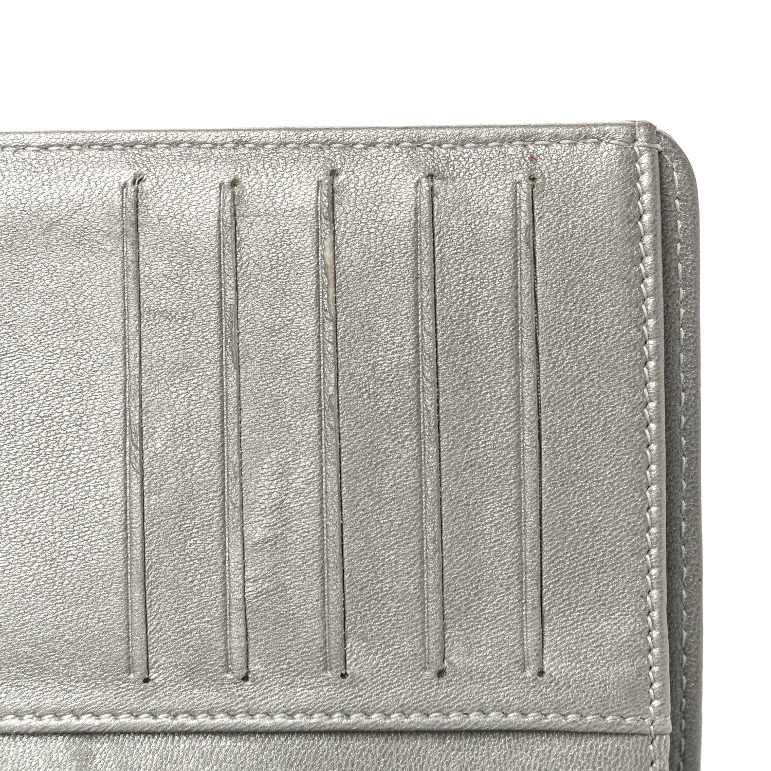 Chanel Lambskin Camellia Embossed Zipped Pocket Wallet Black 11 of 20