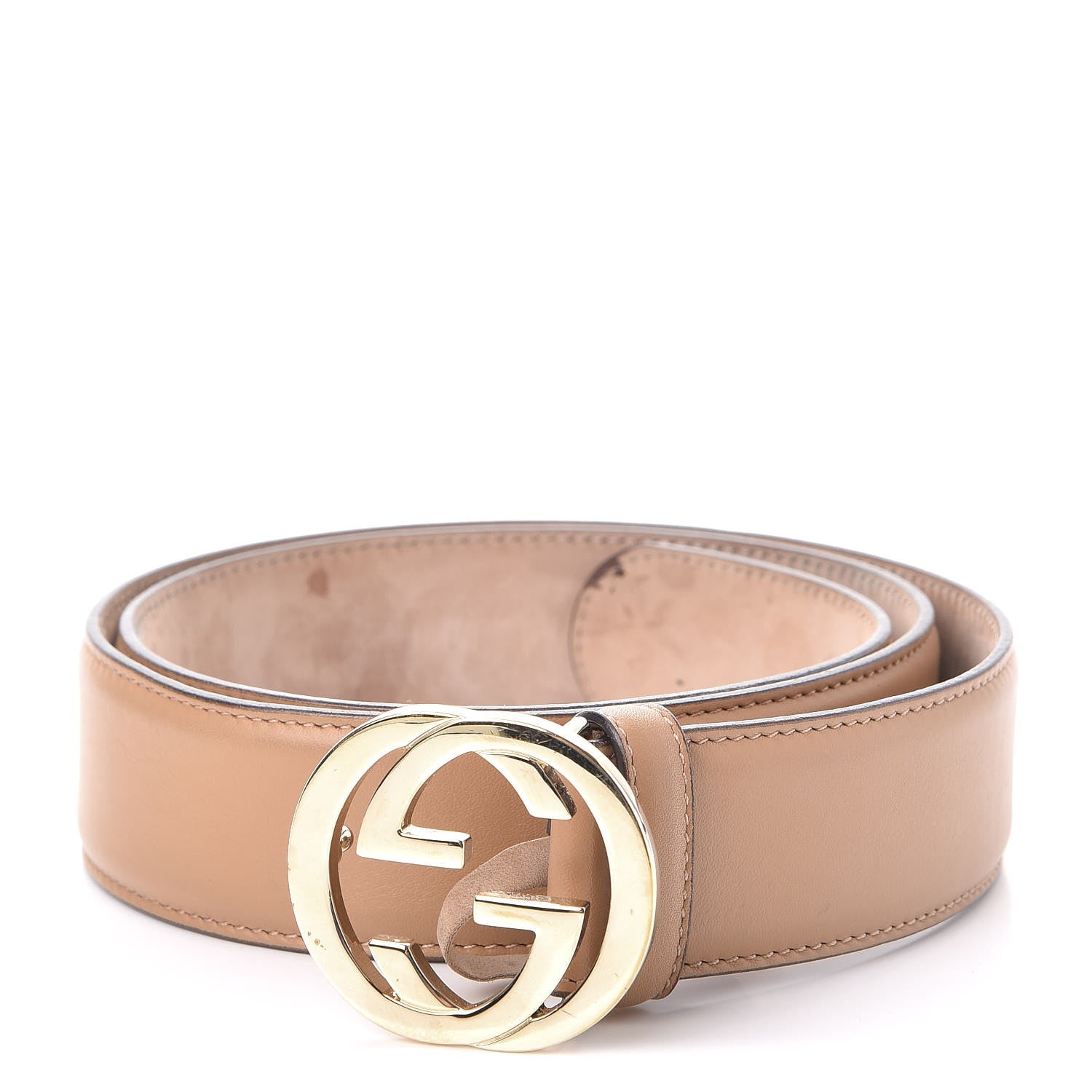 Gucci Calfskin Interlocking G 37mm Belt 90 36 Camelia 1 of 8