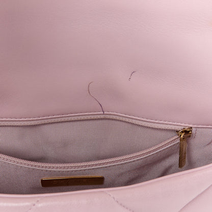 Chanel Goatskin Quilted Medium Chanel 19 Flap Light Pink 12 of 12