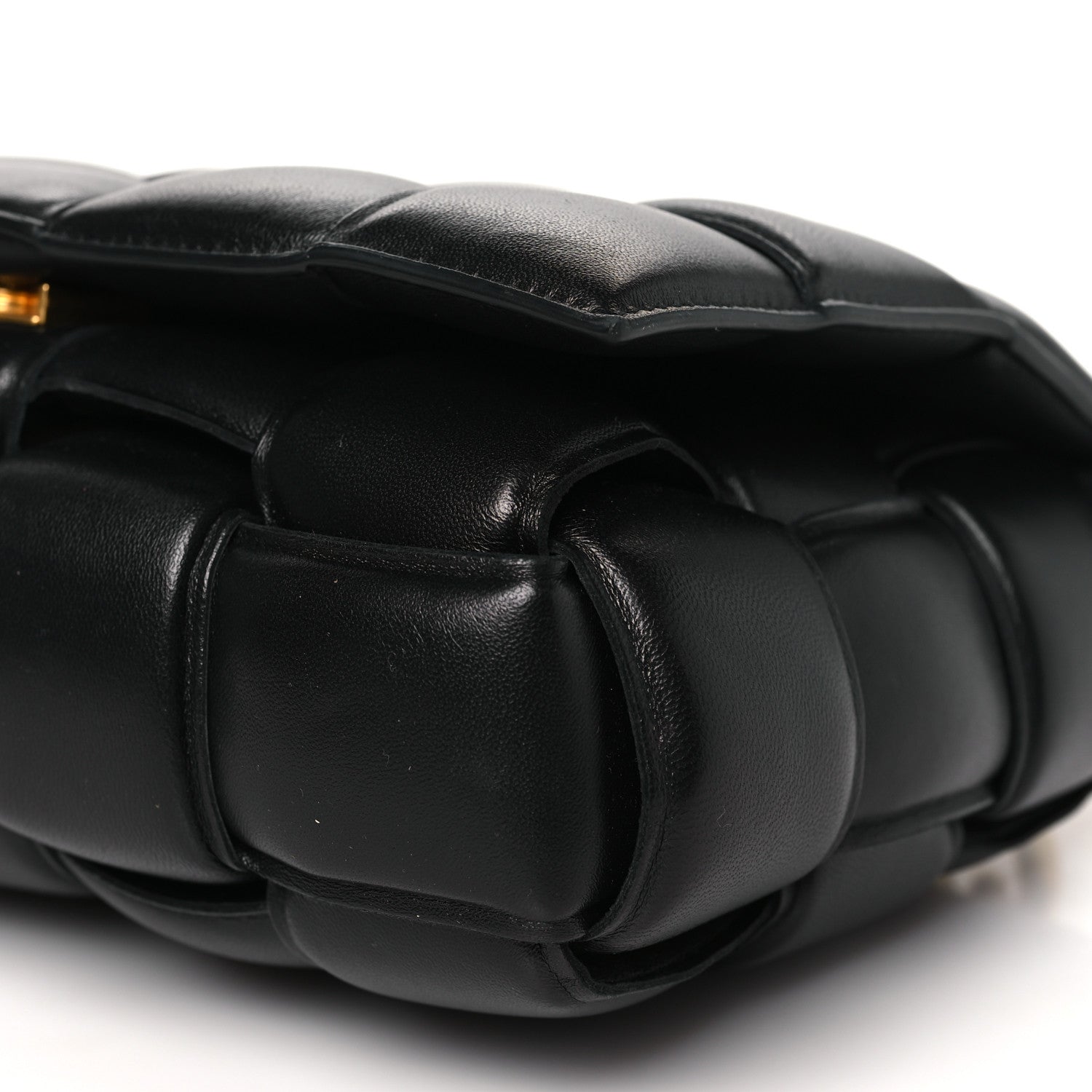 Bottega Veneta Lambskin Maxi Intreccio Padded Chain Cassette Crossbody Bag Black 9 of 9