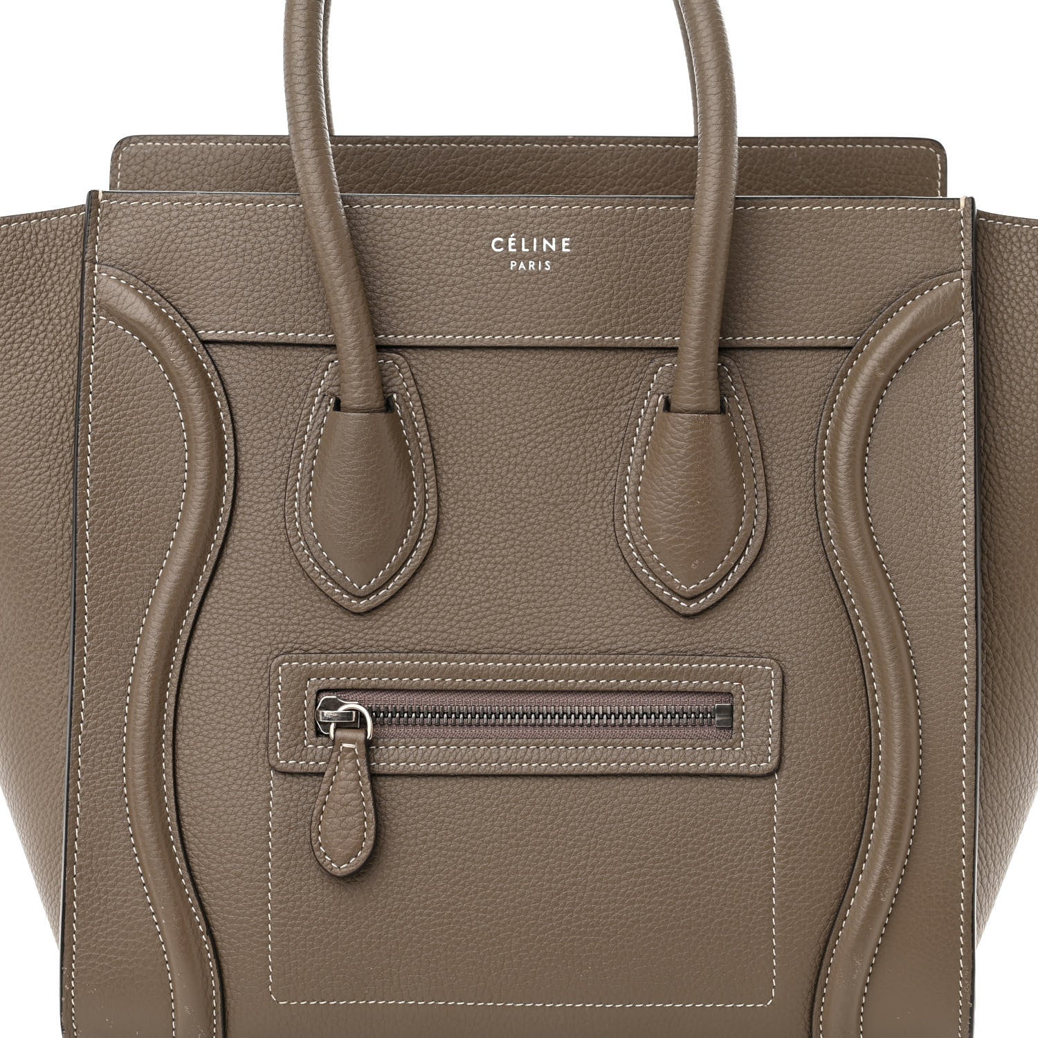 Celine Smooth Calfskin Interstice Micro Luggage Light Taupe 7 of 18