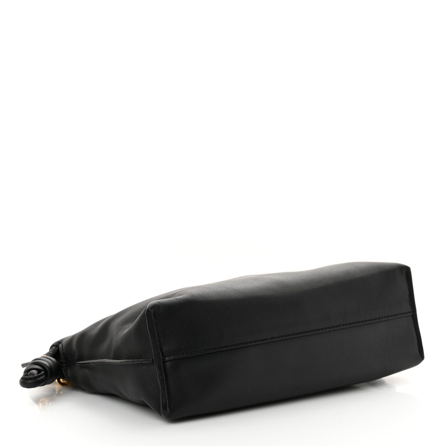 Nappa Calfskin Mini Flamenco Knot Clutch With Chain Black