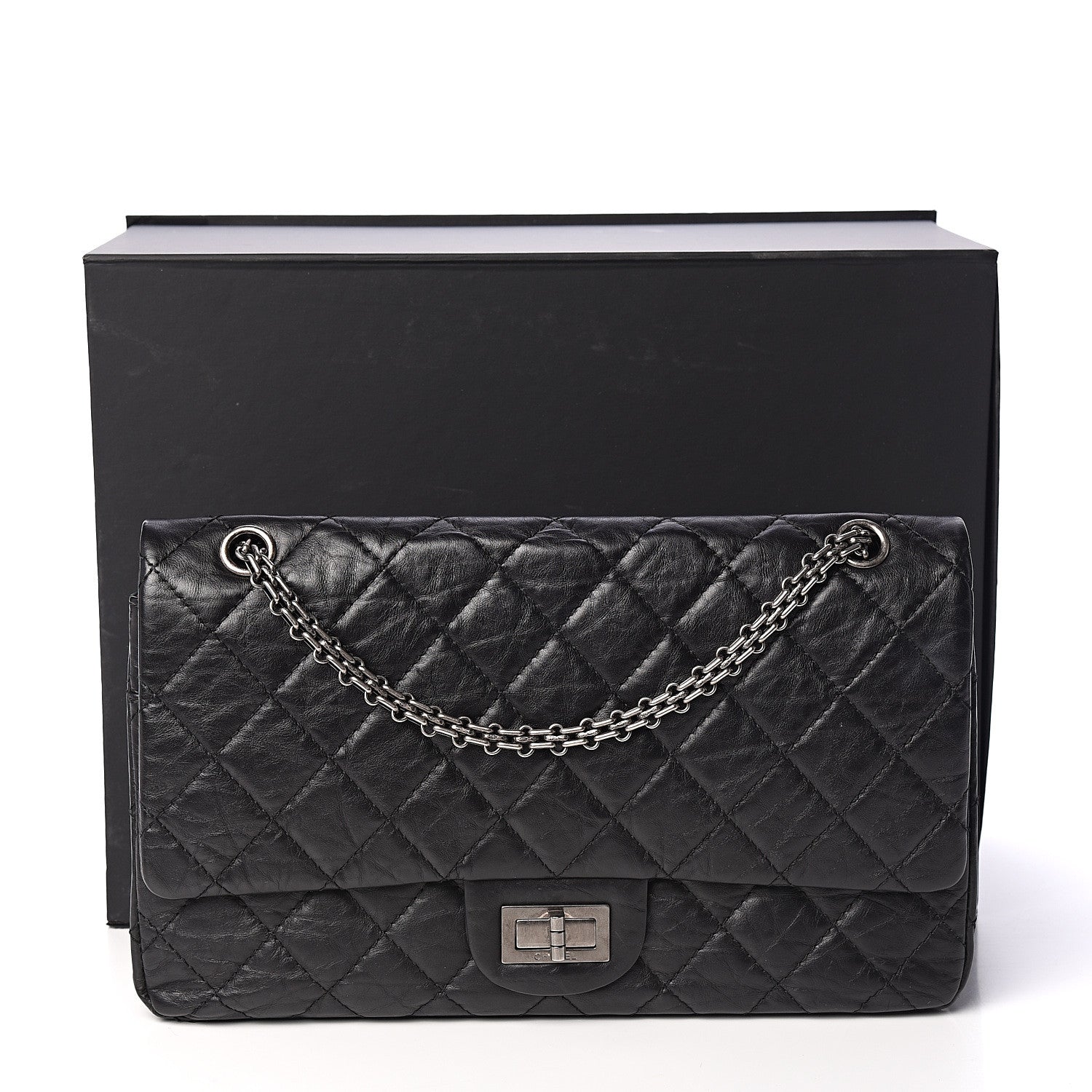 Chanel Aged Calfskin Quilted 2.55 Reissue 227 Flap Black 10 of 10
