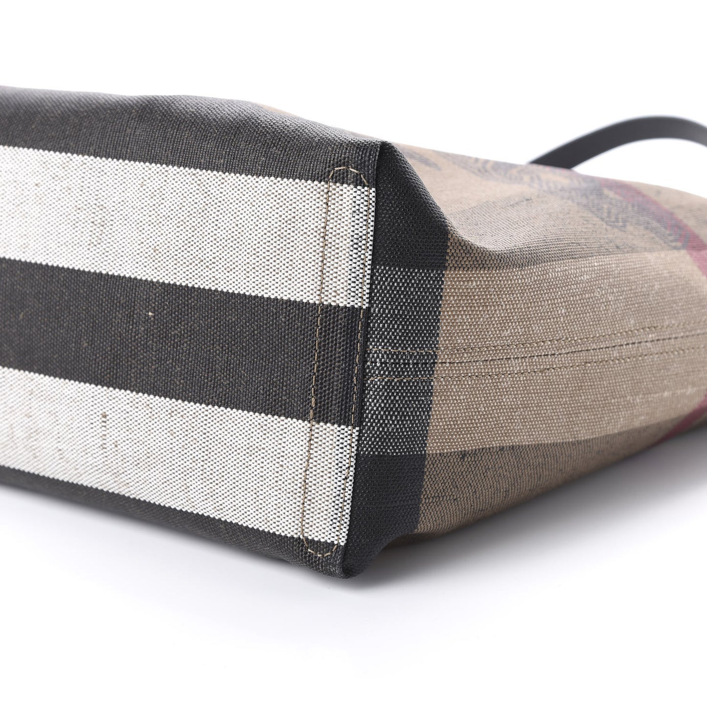 Coated Canvas Mega Check Medium Doodle Tote Black