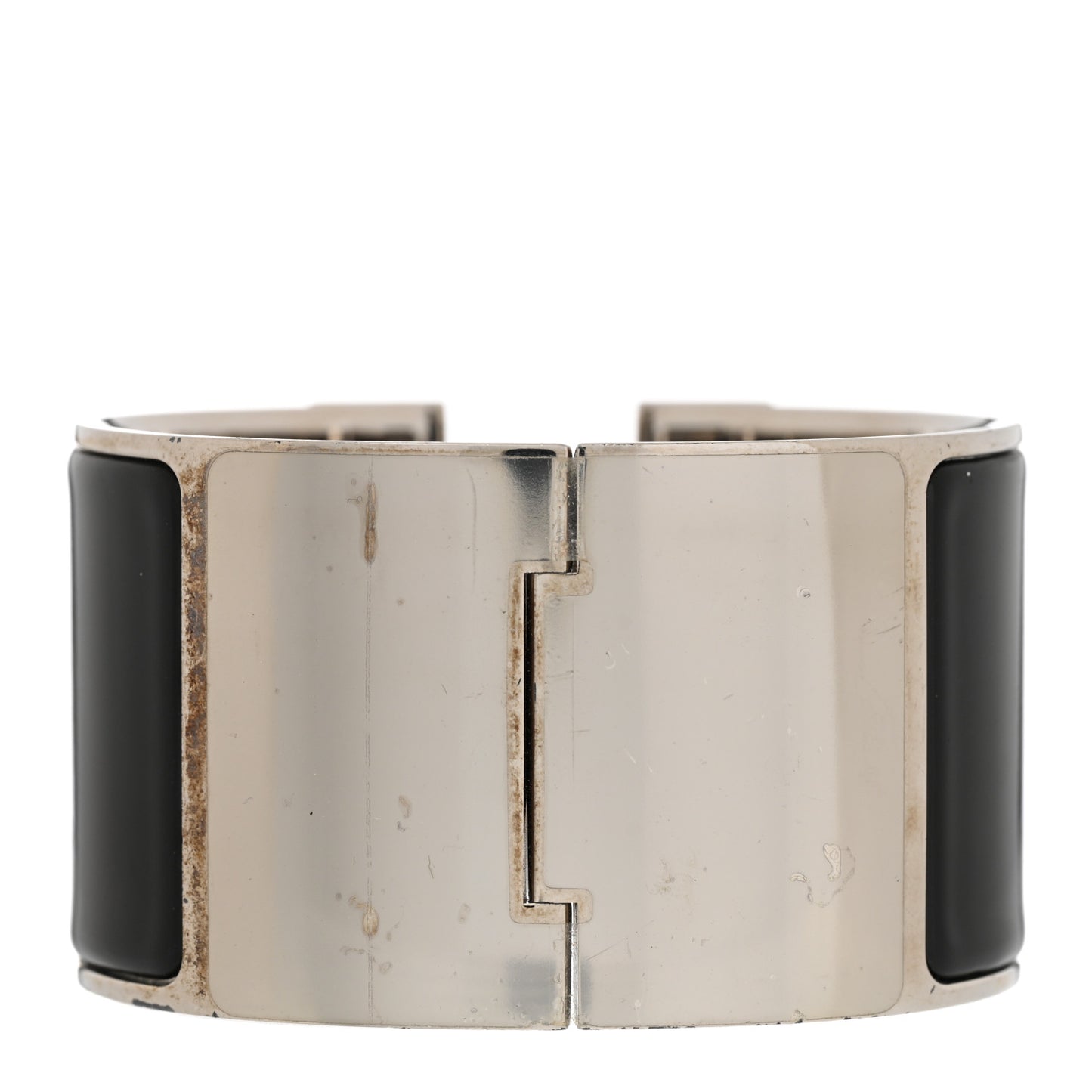 Enamel Extra Wide Clic Clac H Bracelet PM Black