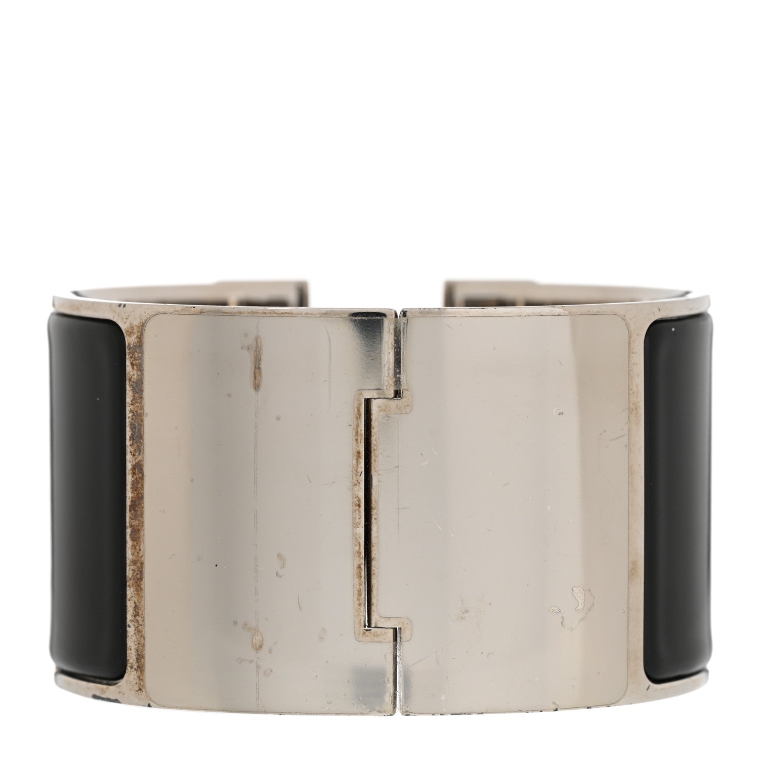 Hermes Enamel Extra Wide Clic Clac H Bracelet PM Black 3 of 5