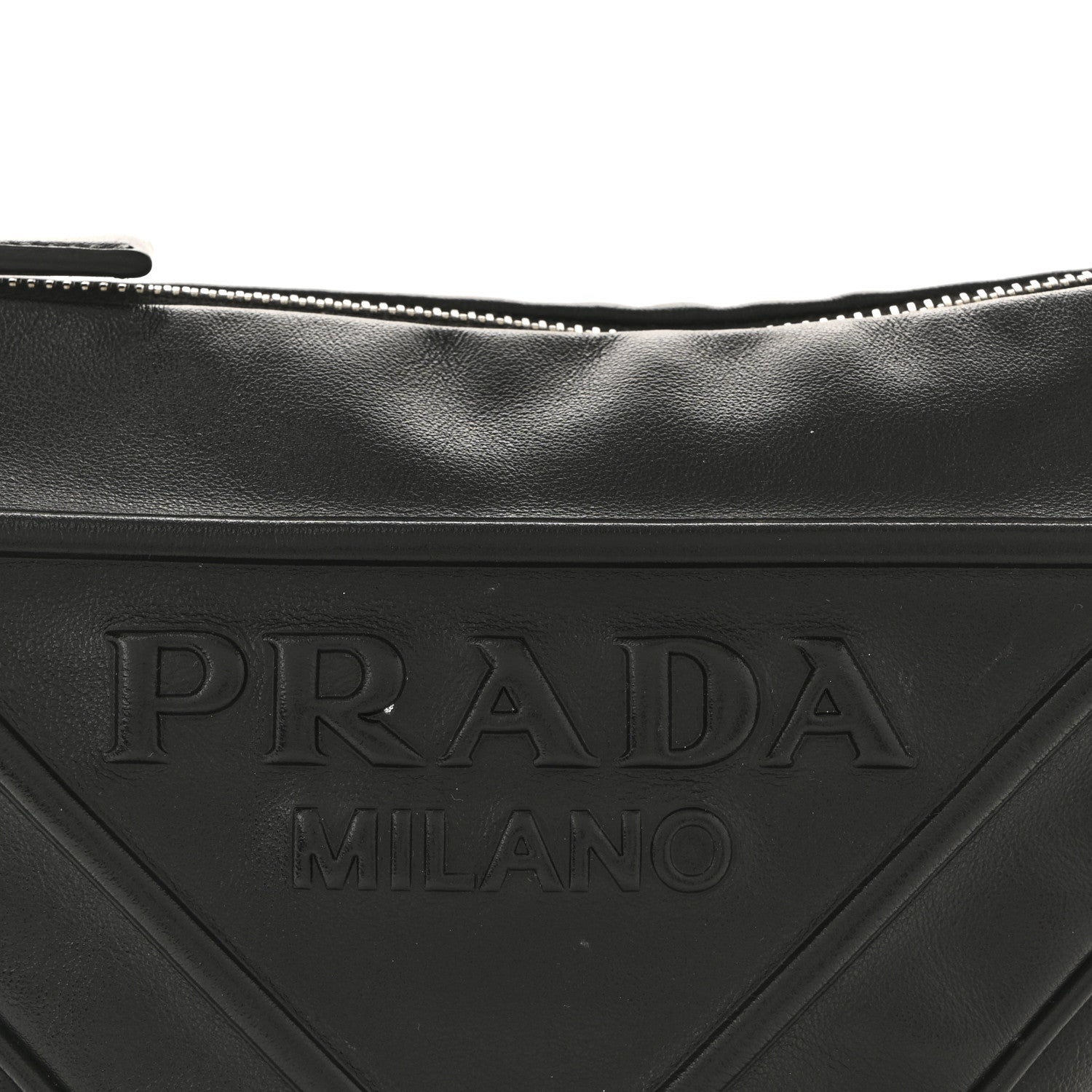 Prada Grace Lux Triangle Shoulder Bag Black 8 of 14