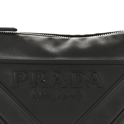 Prada Grace Lux Triangle Shoulder Bag Black 8 of 14