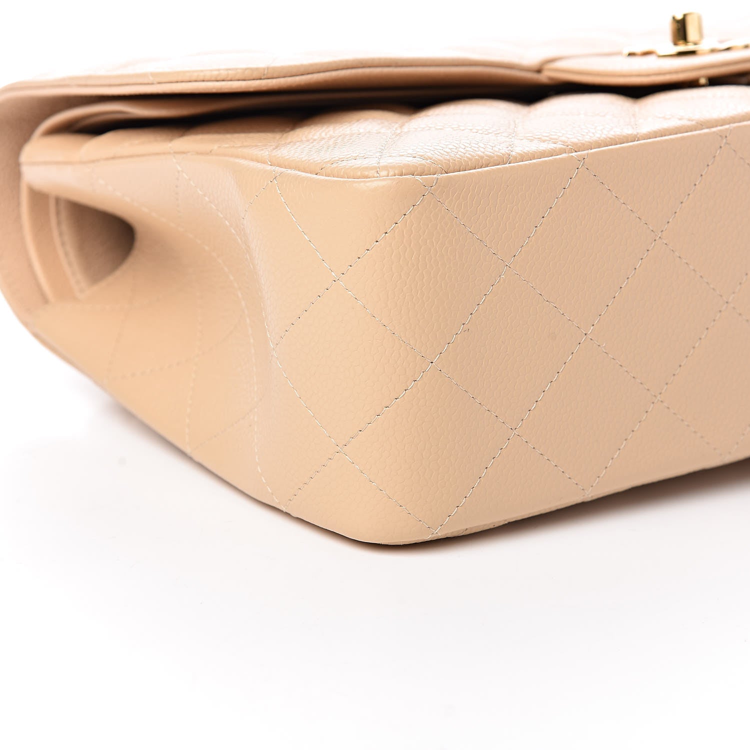 Chanel Caviar Quilted Jumbo Double Flap Beige Clair 8 of 10