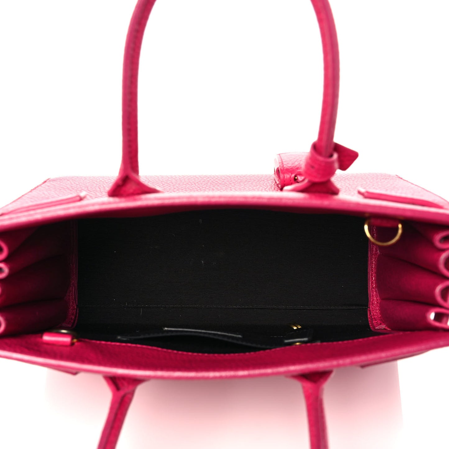 Grained Calfskin Baby Sac De Jour Lipstick Fuchsia