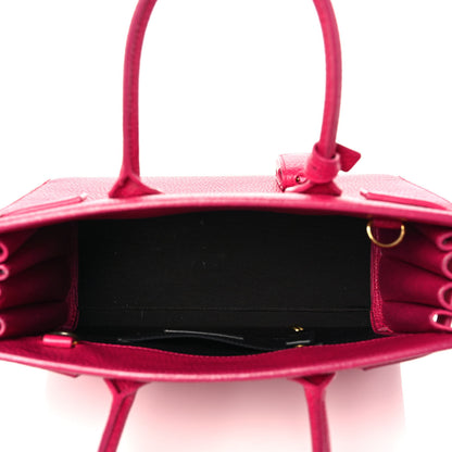 Saint Laurent Grained Calfskin Baby Sac De Jour Lipstick Fuchsia 5 of 8