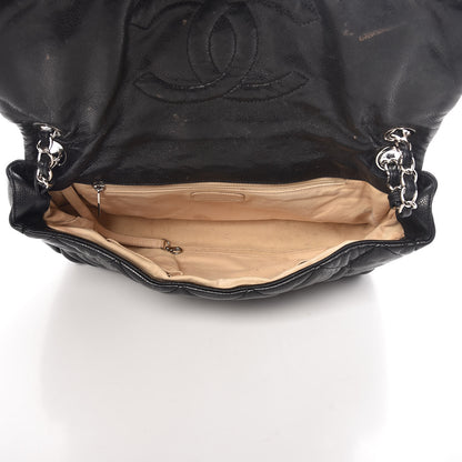 Chanel Glazed Caviar Medium Nature Flap Bag Black 5 of 20