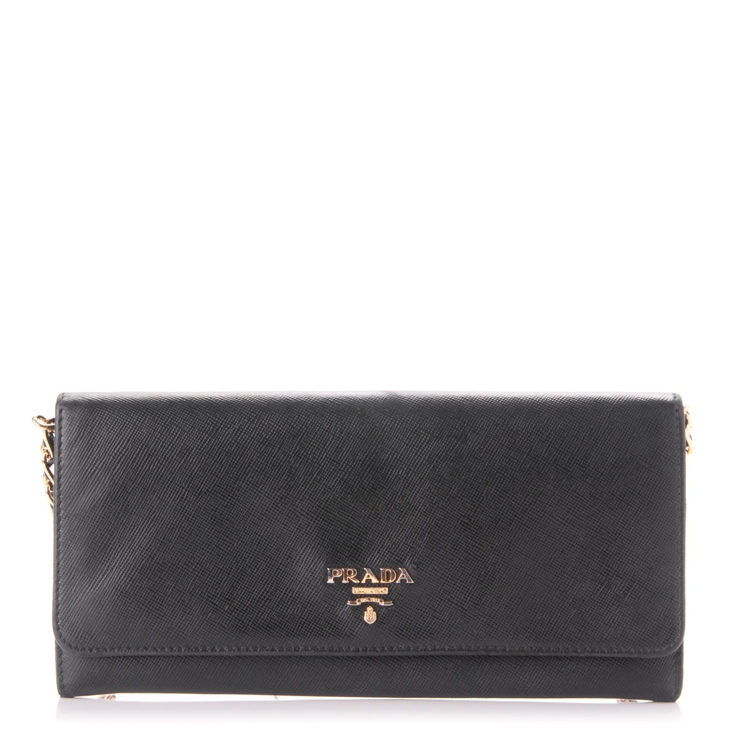 Saffiano Metal Large Chain Wallet Nero Black