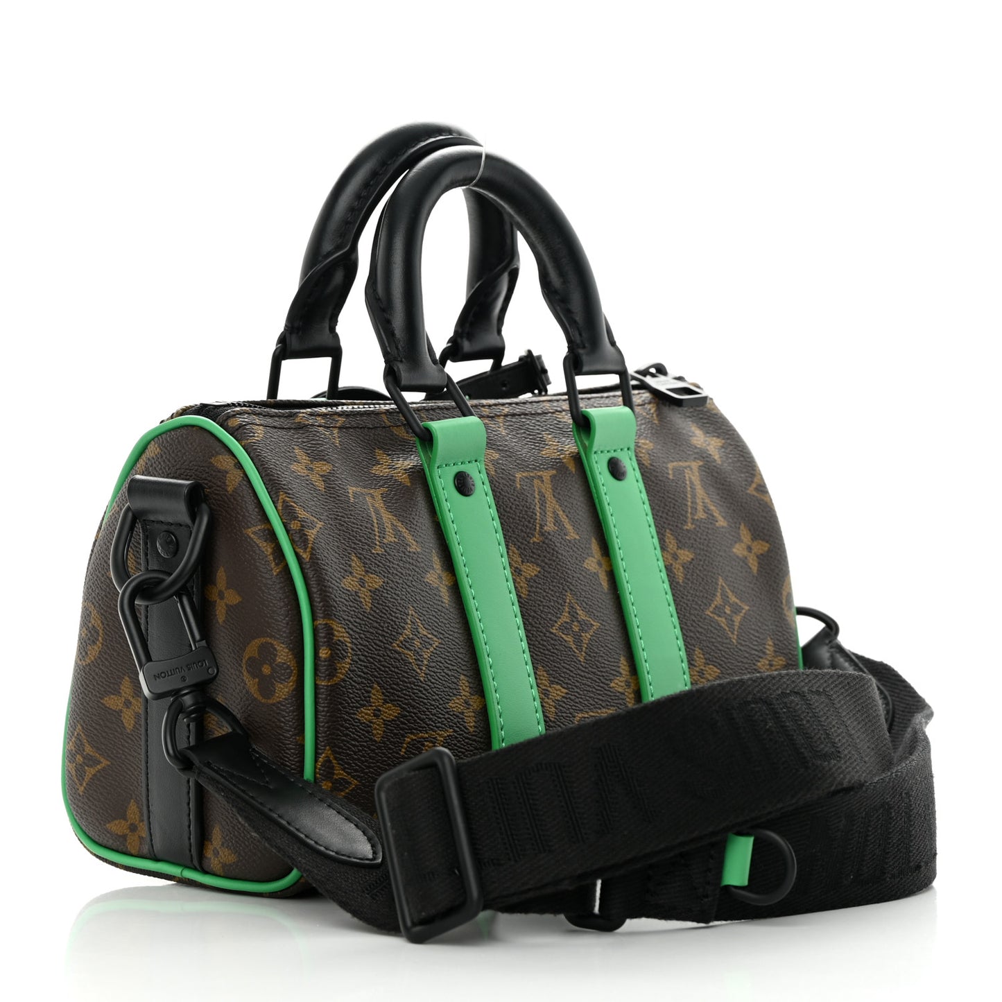 Monogram Macassar Keepall Bandouliere 25 Minty Green