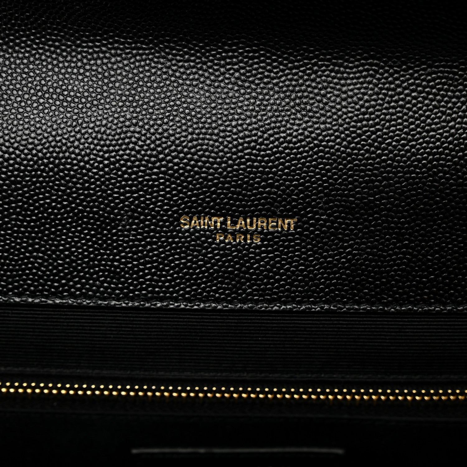 Saint Laurent Grain De Poudre Matelasse Chevron Large Monogram Satchel Black 7 of 10