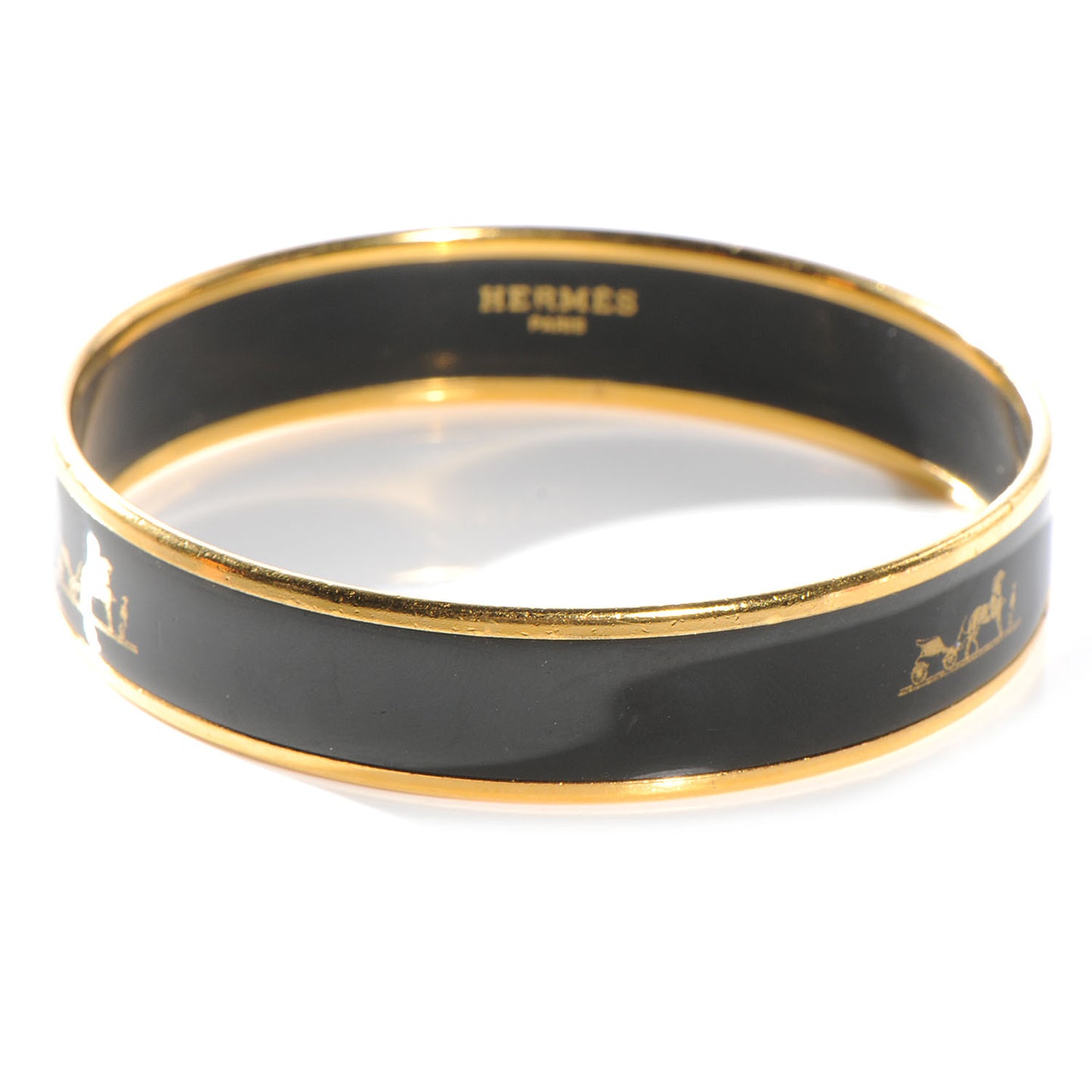 Enamel Narrow Caleche Bracelet 65 Black