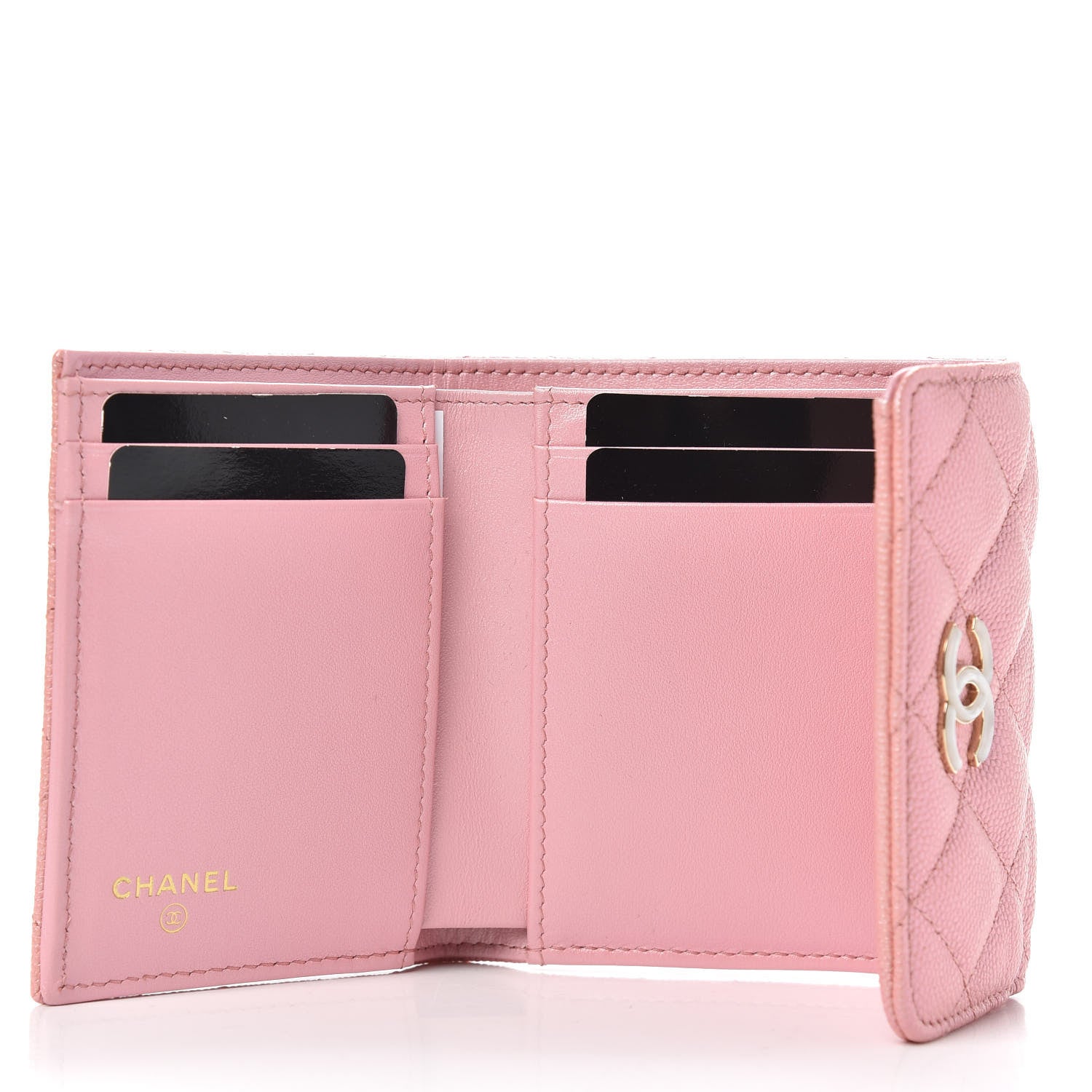 Chanel Iridescent Caviar Quilted Small Flap Wallet Rose Pink 5 of 8