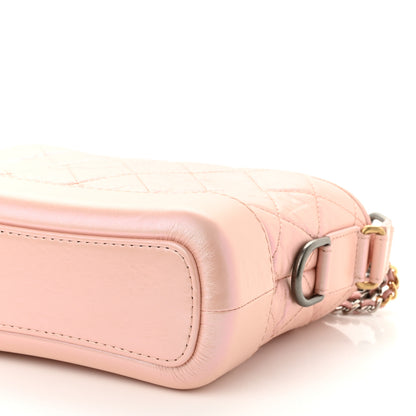 Chanel Iridescent Aged Calfskin Quilted Small Gabrielle Hobo Rose 10 of 10