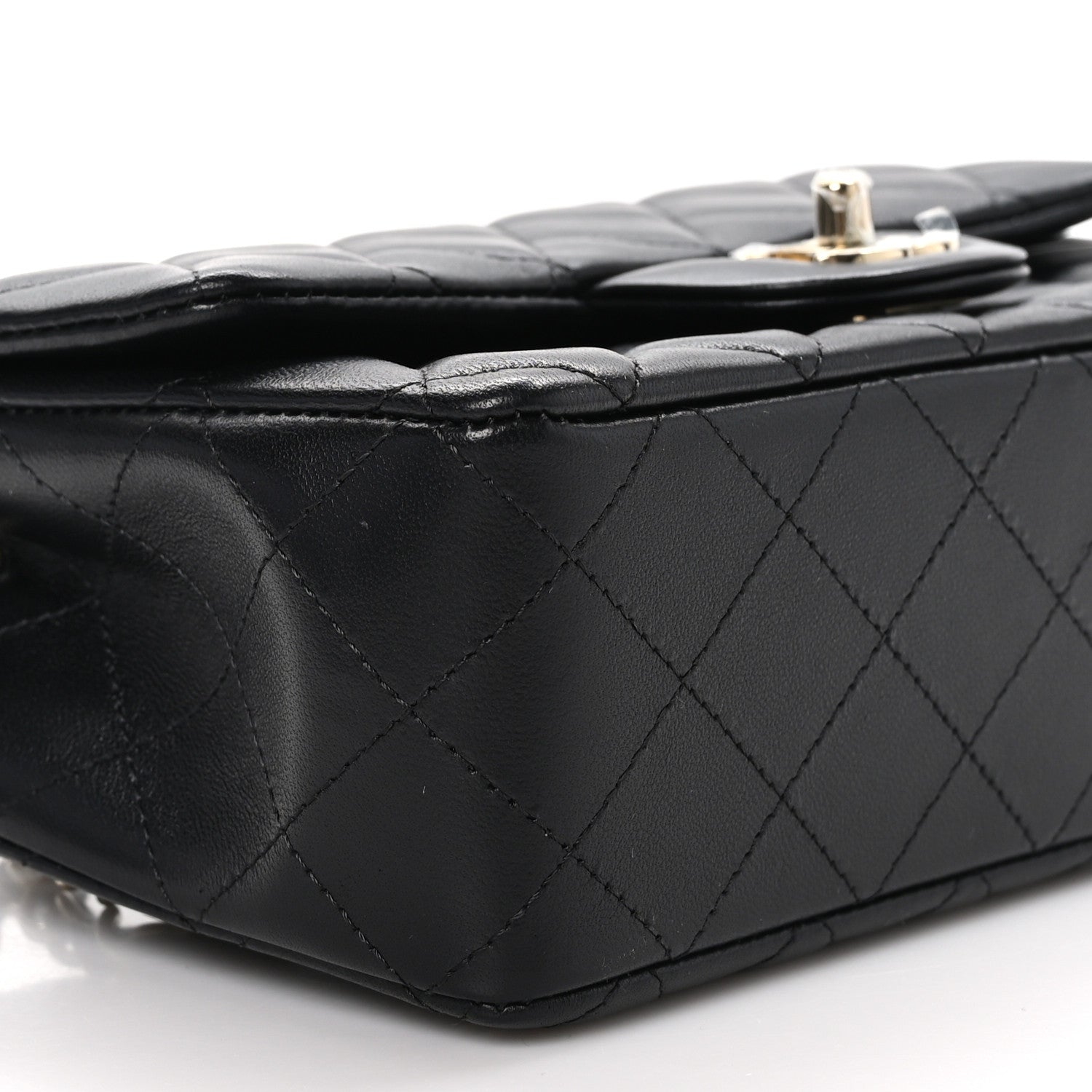 Chanel Lambskin Quilted Mini Rectangular Flap Black 9 of 11