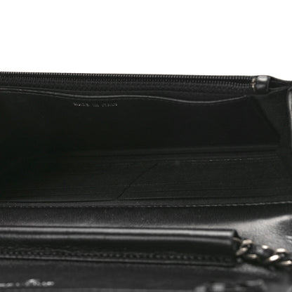 Chanel Lambskin Quilted Boy Wallet On Chain WOC Black 5 of 11
