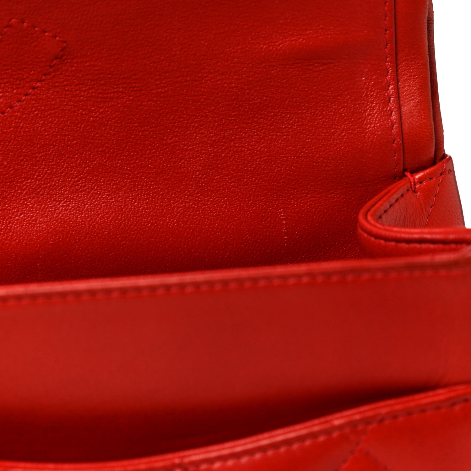 Chanel Lambskin Quilted Jumbo Double Flap Red 13 of 16