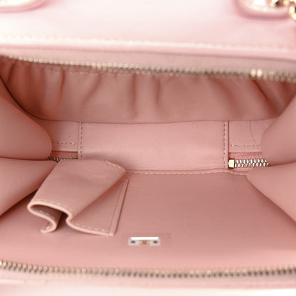 Chanel Glazed Calfskin Quilted Small Top Handle Vanity Case Light Pink 6 of 17