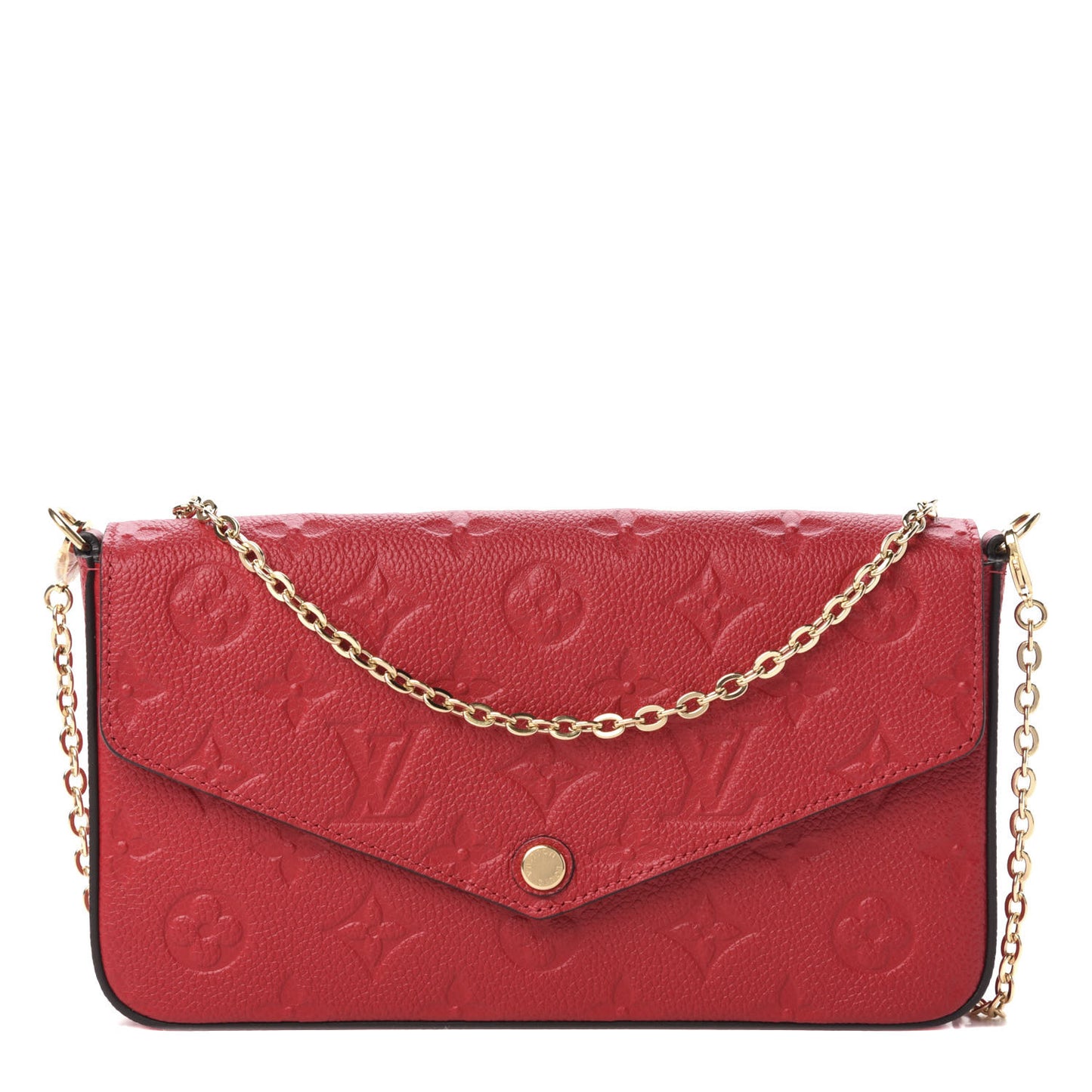 Empreinte Pochette Felicie Chain Wallet Scarlet