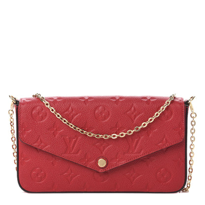Louis Vuitton Empreinte Pochette Felicie Chain Wallet Scarlet 1 of 12