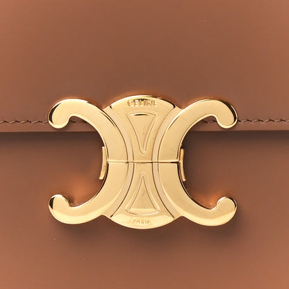 Celine Shiny Calfskin Medium Triomphe Bronze 10 of 12