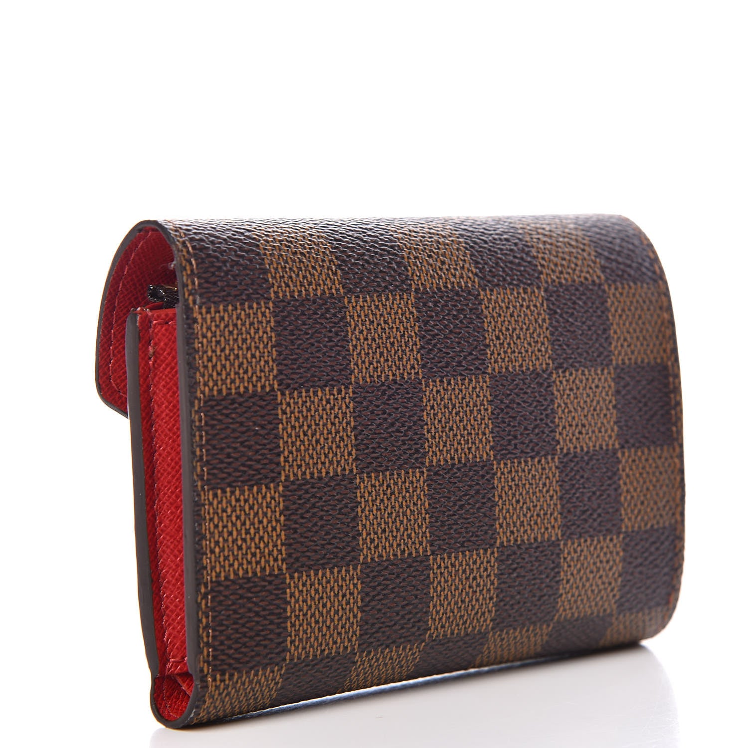 Louis Vuitton Damier Ebene Victorine Wallet Red 3 of 7