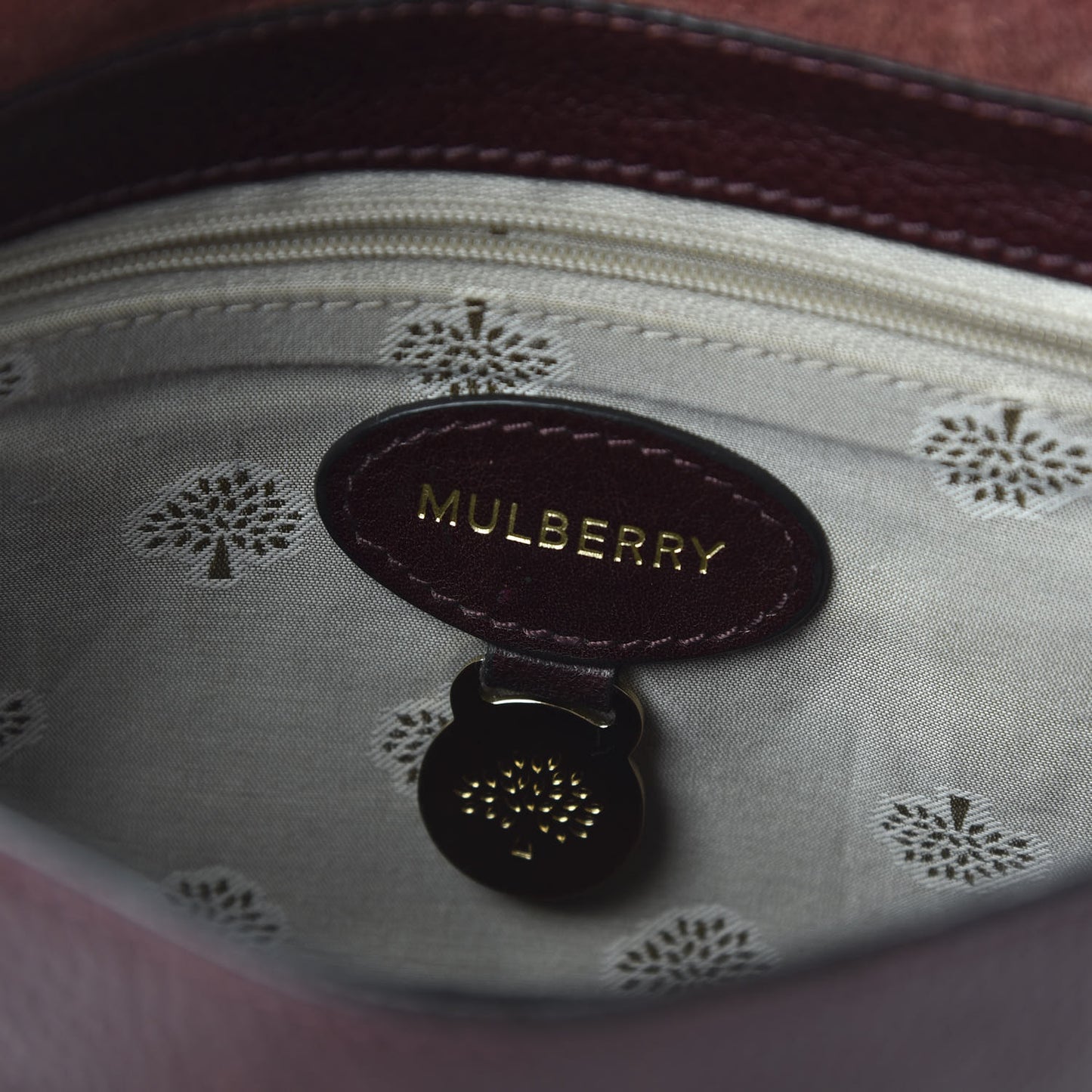 Small Classic Grain Calfskin Small Lily Flap Oxblood