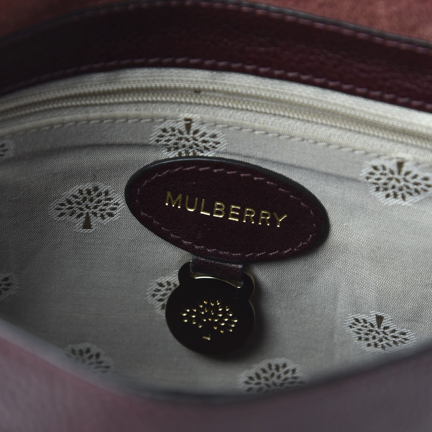 Mulberry Small Classic Grain Calfskin Small Lily Flap Oxblood 8 of 9