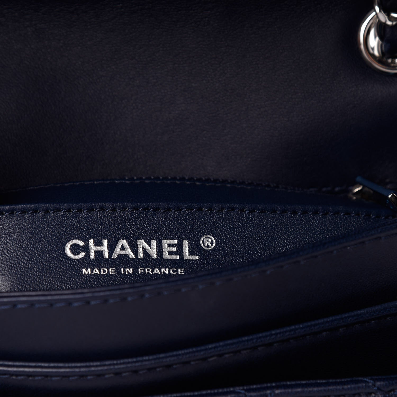 Chanel Lambskin Quilted Small Geometric Flap Navy 6 of 9