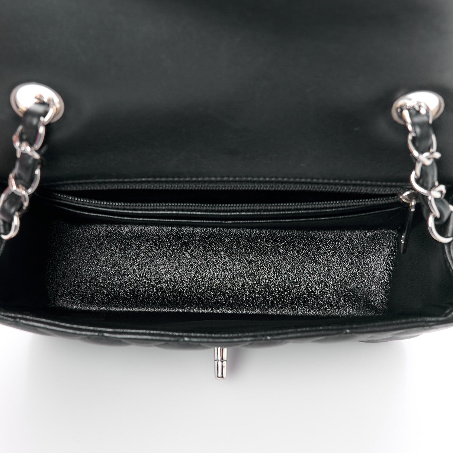 Chanel Lambskin Quilted Mini Rectangular Flap Black 5 of 12
