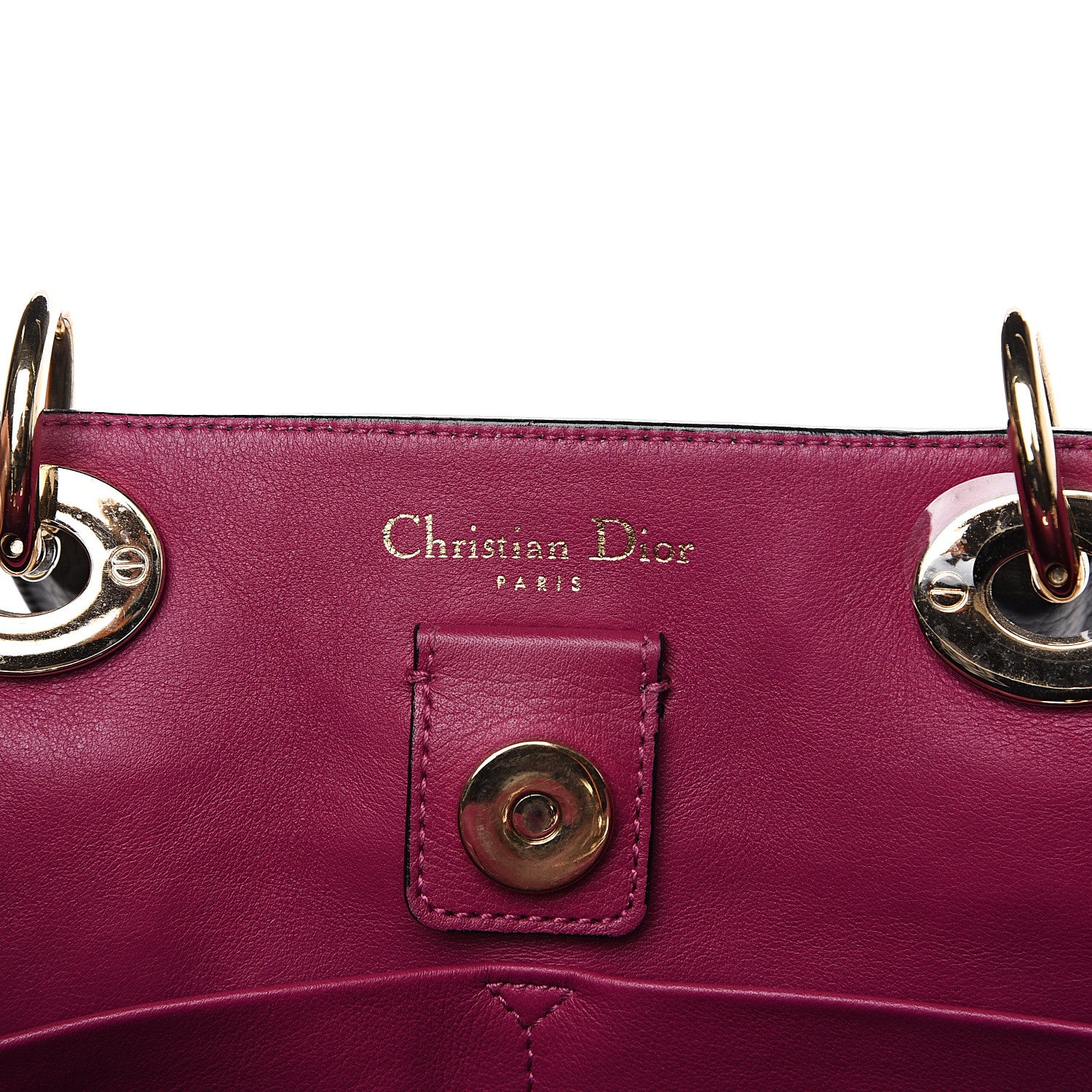 Christian Dior Bullcalf Medium Diorissimo Tote Black Rose Indien 5 of 10
