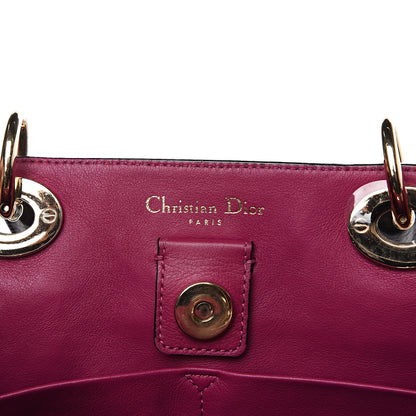 Christian Dior Bullcalf Medium Diorissimo Tote Black Rose Indien 5 of 10