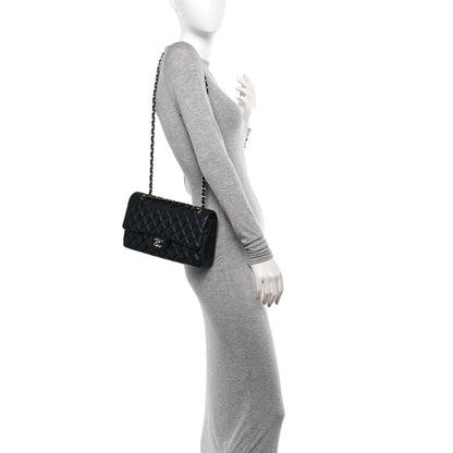 Chanel Lambskin Quilted Medium Double Flap Black 2 of 8