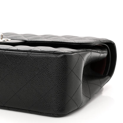 Chanel Caviar Quilted Jumbo Double Flap Black 10 of 11