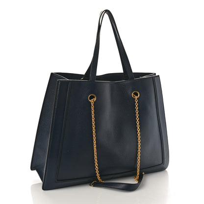 Mulberry Heavy Grain Small Vale Tote Bright Navy 3 of 9
