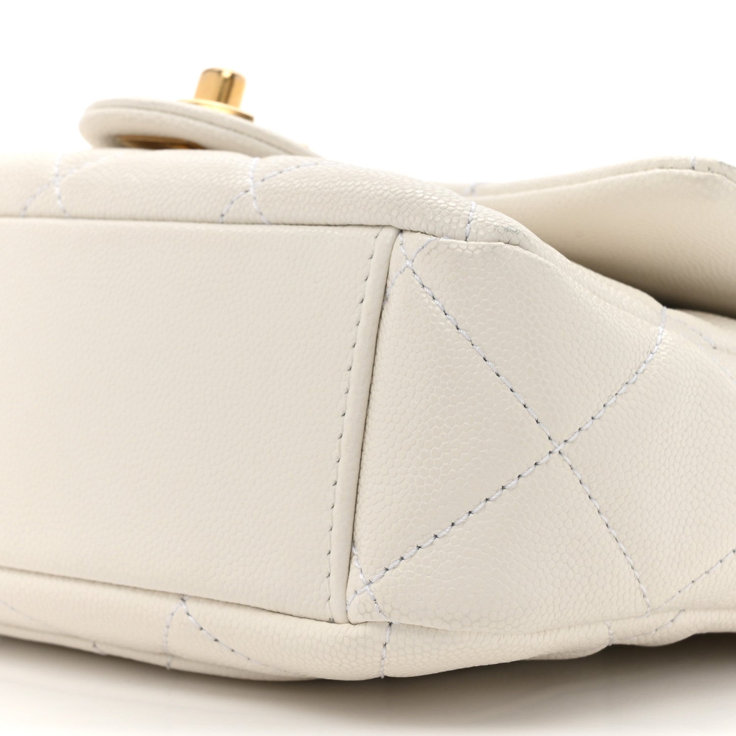 Chanel Caviar Quilted Small Twist Your Buttons Flap White 9 of 12