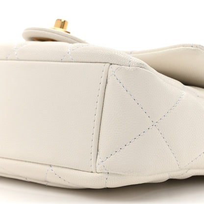 Chanel Caviar Quilted Small Twist Your Buttons Flap White 9 of 12