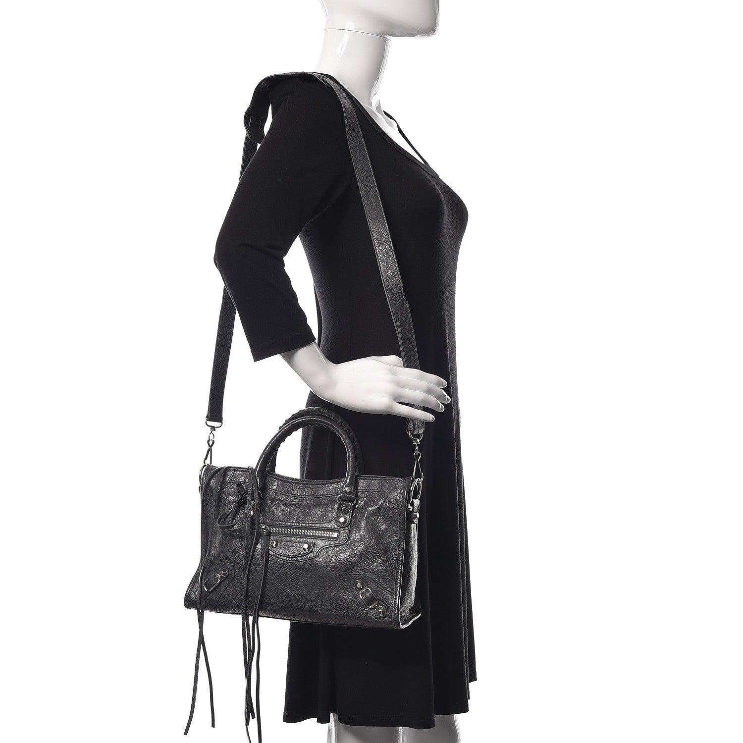 Balenciaga Agneau Classic Silver Hardware City Gris Fossile Anthracite 2 of 15