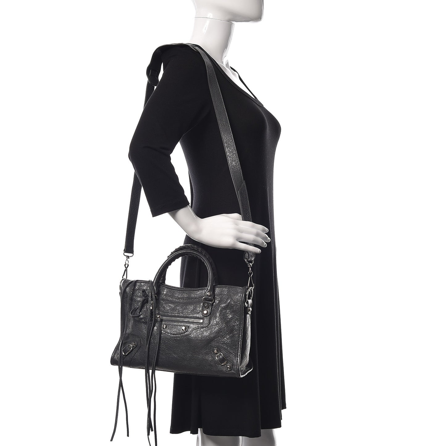 Agneau Classic Silver Hardware City Gris Fossile Anthracite