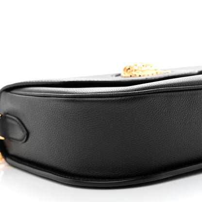 Versace Grained Calfskin La Medusa Chain Clutch Bag Black 8 of 9