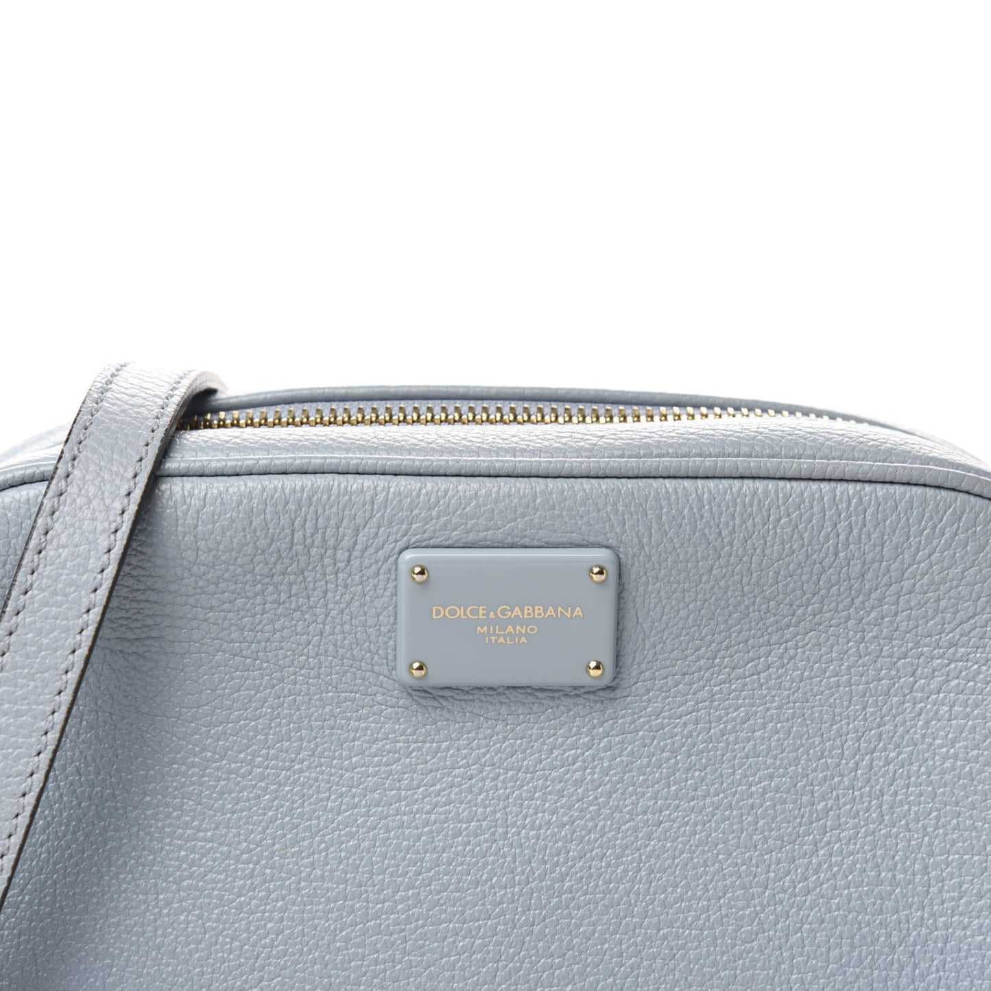 Calfskin Pom Pom Glam Crossbody Grey