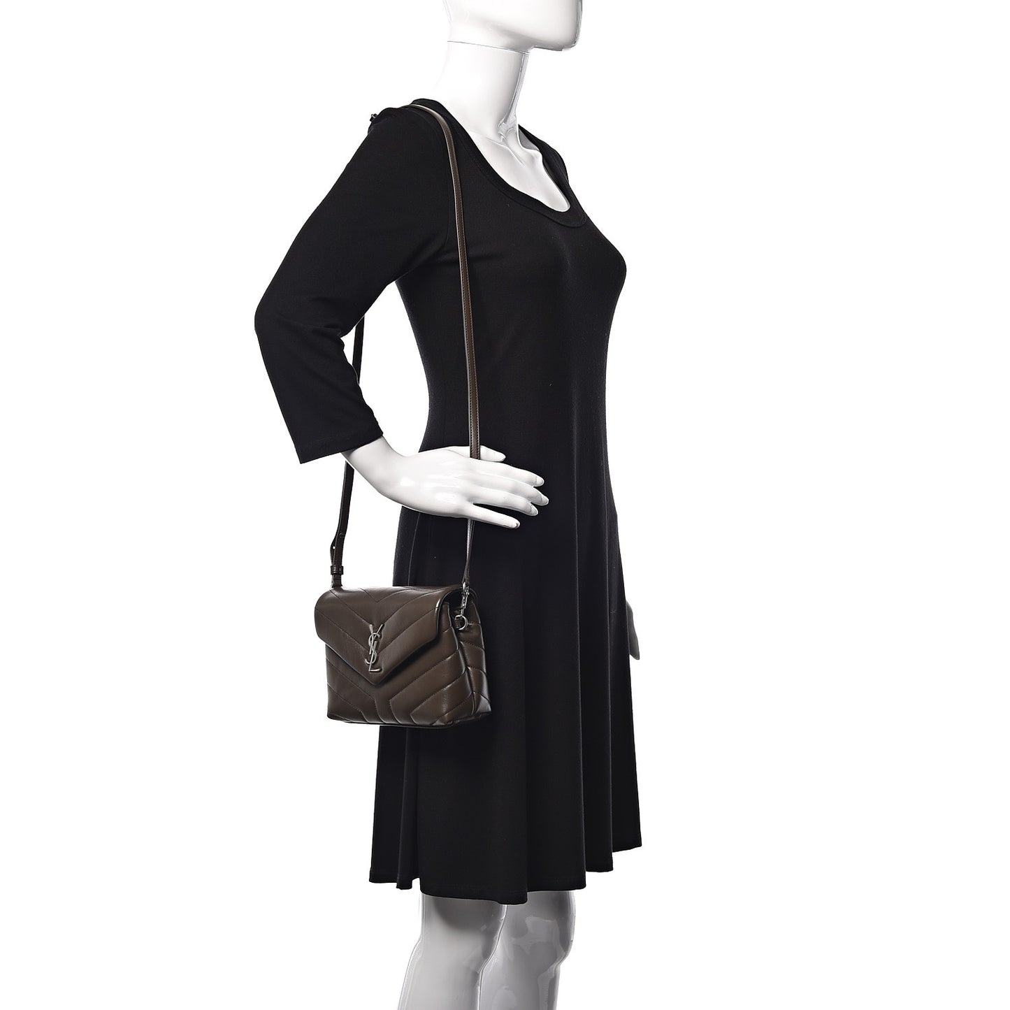 Calfskin Y Quilted Monogram Toy Loulou Crossbody Bag Faggio