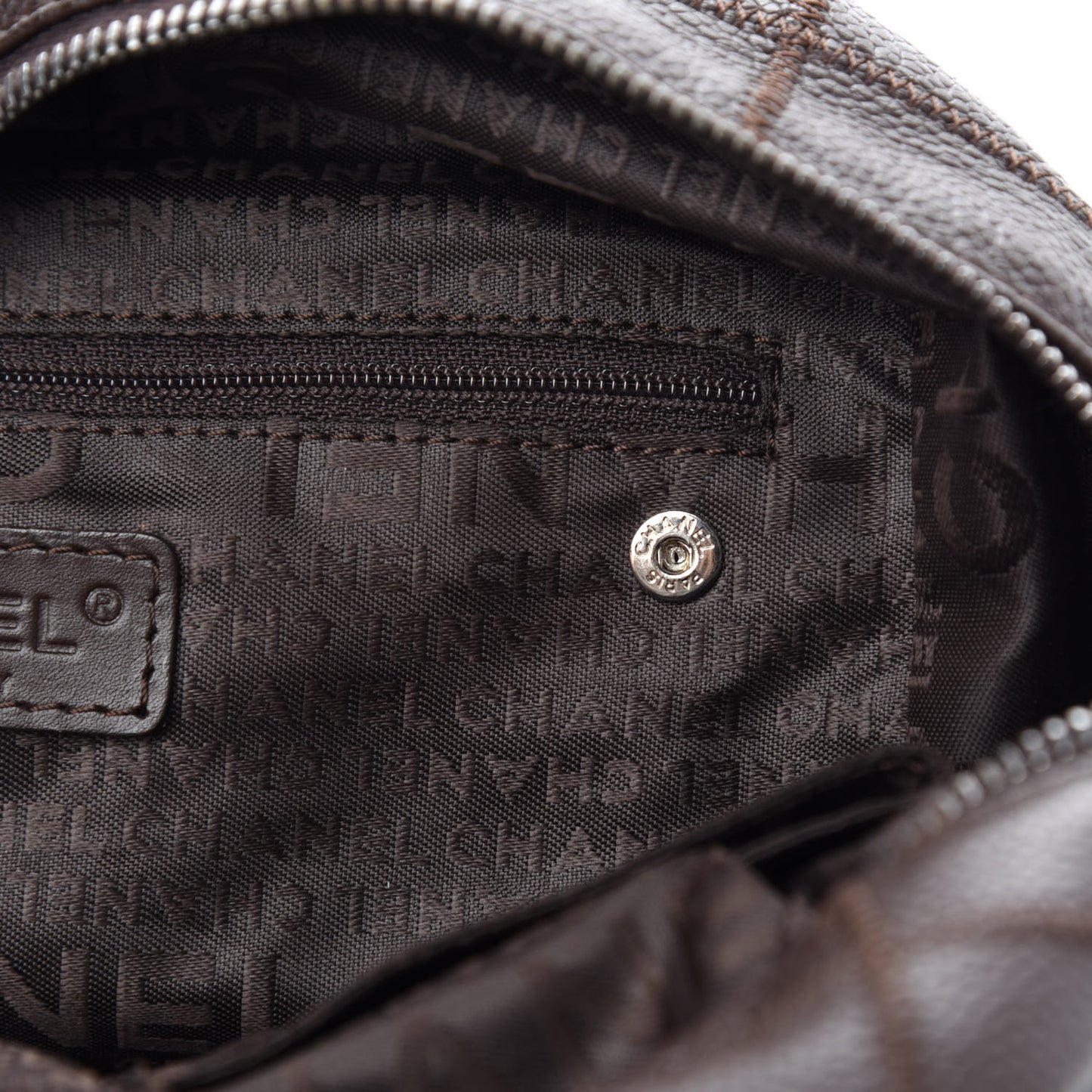 Caviar Square Stitched Bowler Dark Brown